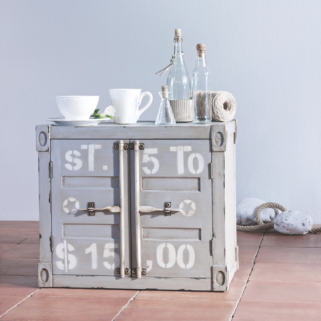 Kommode RUSTY in Weiß, Grau im Vintage Style - nur 95€