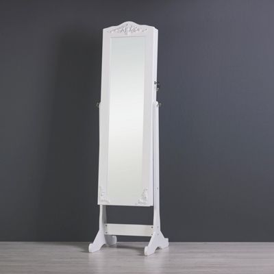 Spiegelschrank Jewel in Weiß mit Schmuckaufbewahrung