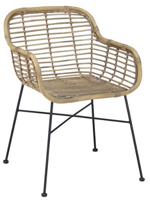 Armlehnstuhl in Natur aus Rattan