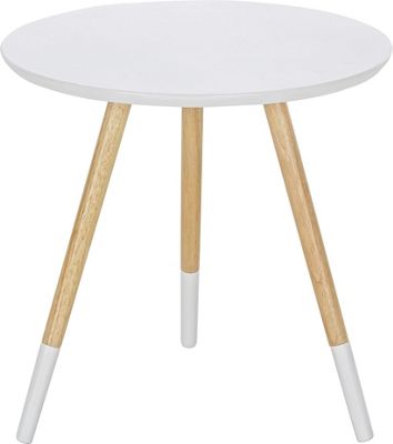 Beistelltisch in Weiß/Natur