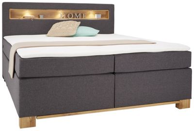 Boxspringbett in Anthrazit, ca. 180x200cm