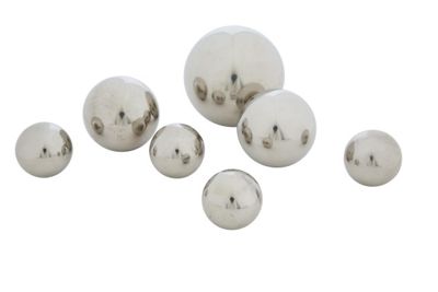 Dekokugel Peggy in Edelstahlfarben