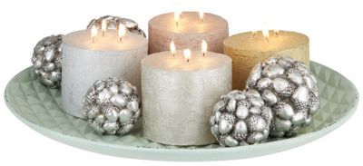 Dekoteller Yule in Grün