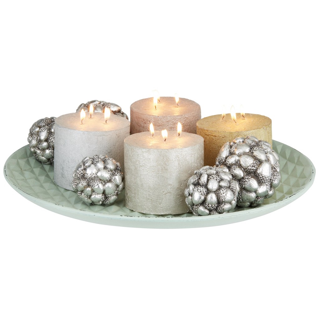 Dekoteller Yule in Grün