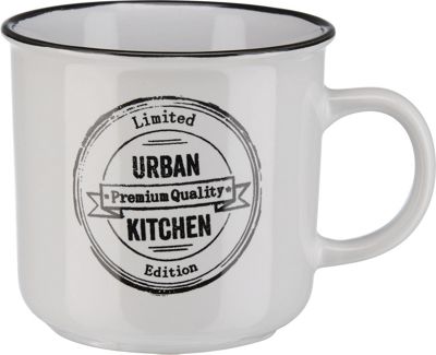 Kaffeebecher Urban in Schwarz/Weiß