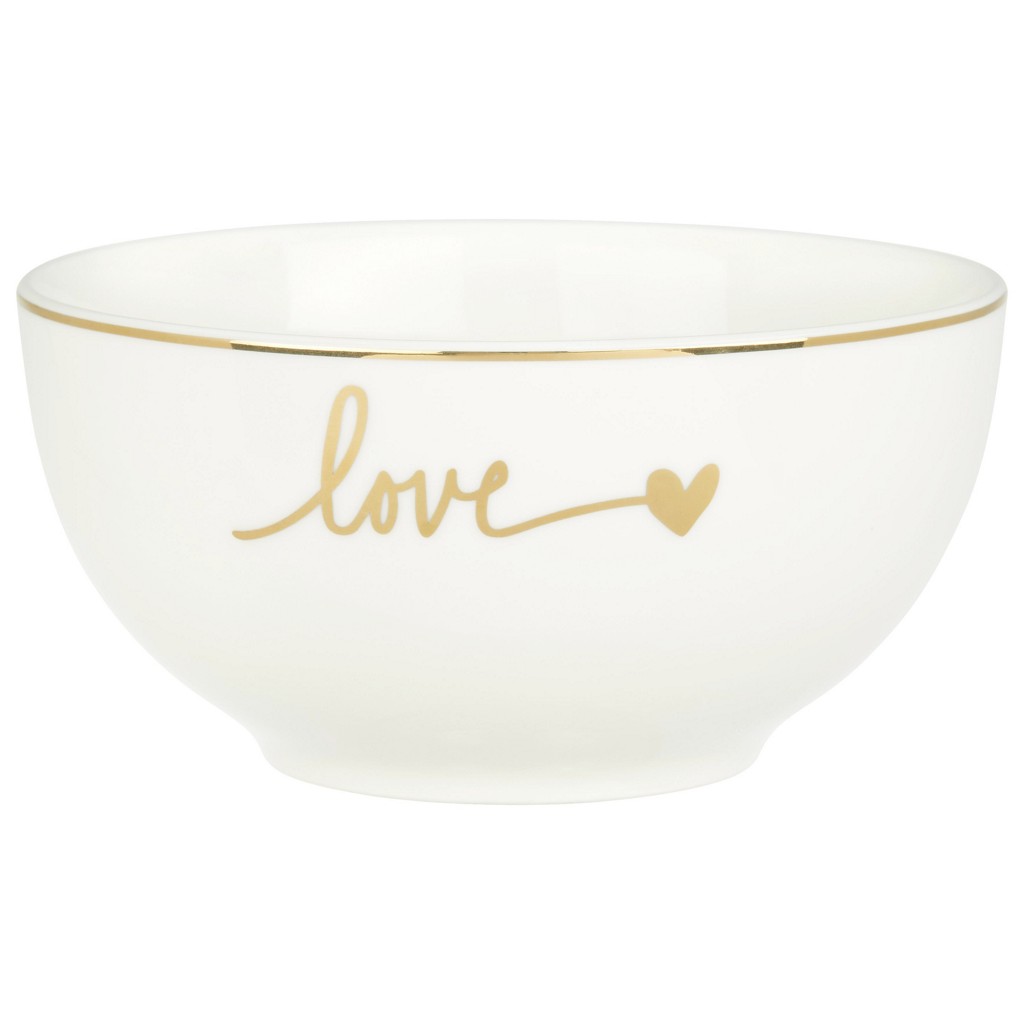 Müslischale Gloria in Weiß/Gold