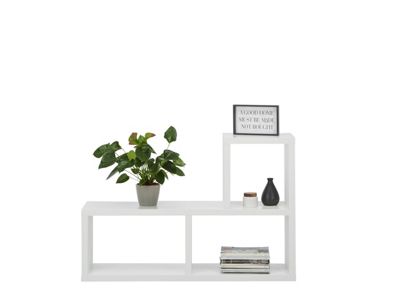 Raumteiler in Weiß mit 3 Fächer