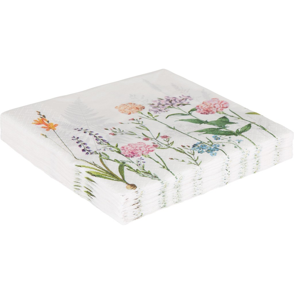 Serviette Botanica in Bunt