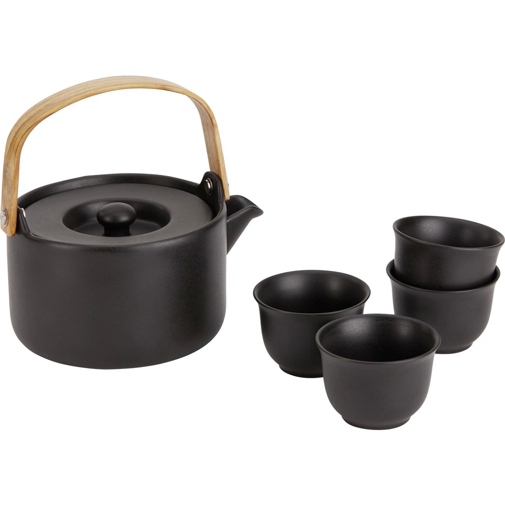 Teeset Ursi in Schwarz, 4-teilig