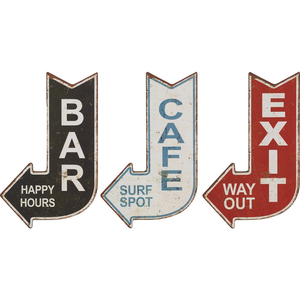 Wanddeko Wegweiser in mehreren Motiven