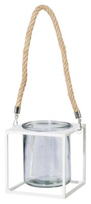 Windlicht Sandra in Weiß