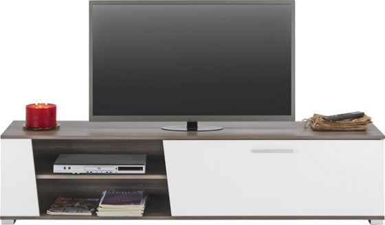 Tv element in braun/weià tv aufsätze wohnwände & tv möbel ... Wohnzimmer in braun weiß