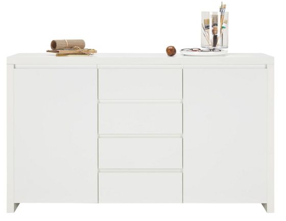 Sideboard in weià hochglanz sideboards kommoden & regale ... Wohnzimmer sideboard weiss