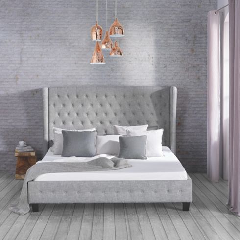Polsterbett jean claude in grau ca. 180x200cm betten betten ...