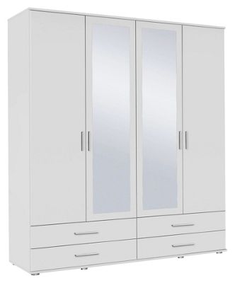 Drehtürenschrank in Alpinweiß