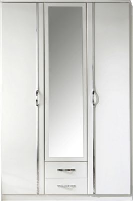 Drehtürenschrank in Weiß