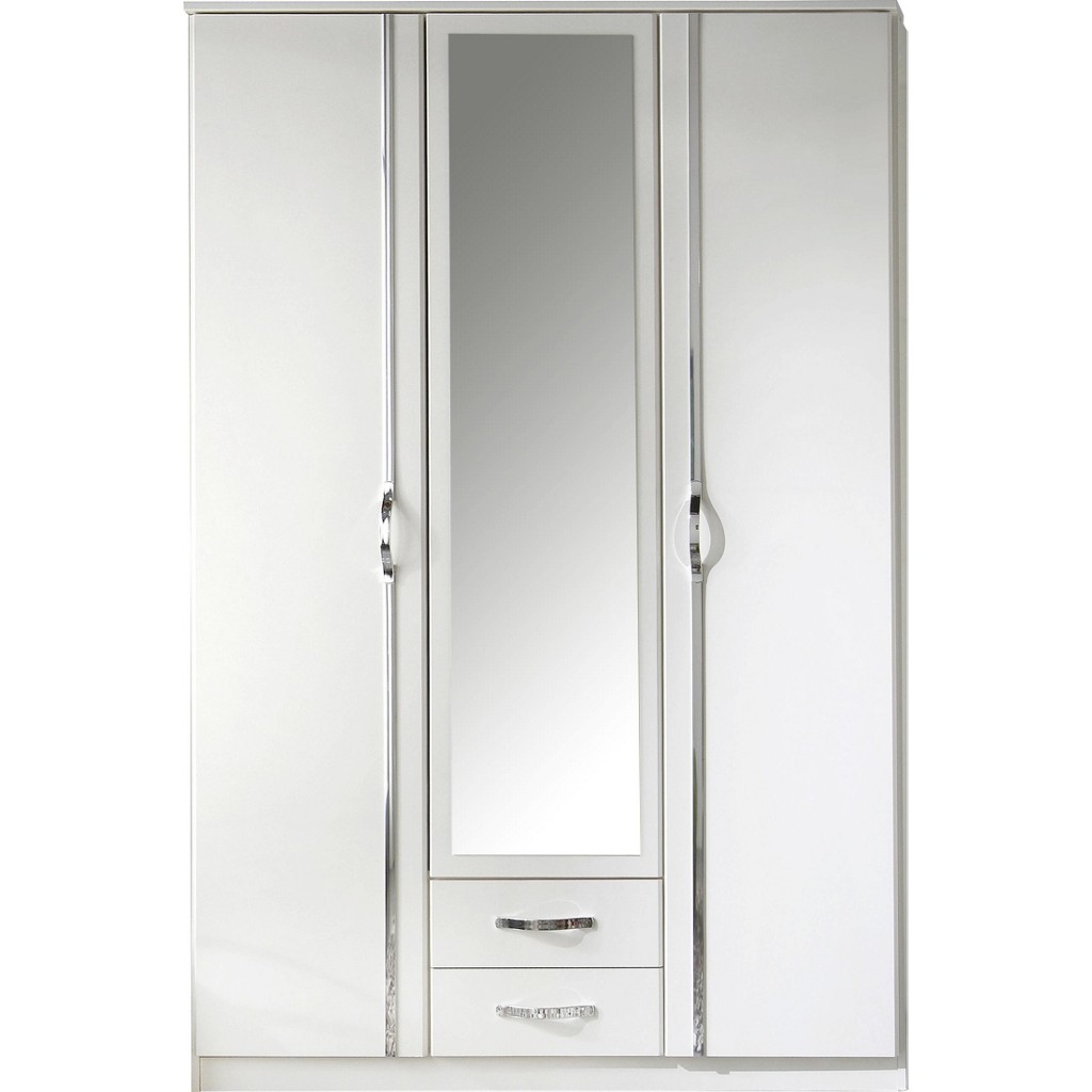 Drehtürenschrank in Weiß