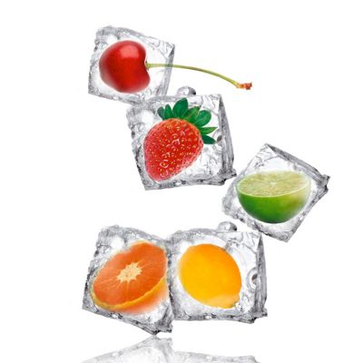 Glasbild Fruity Ice, ca. 30x30x2cm