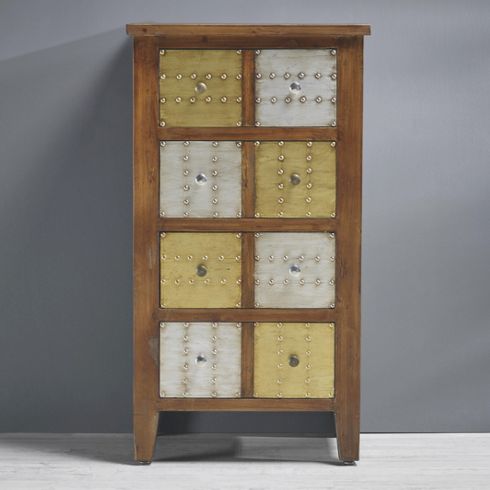 Kommode liam in braun, gold, silber im vintage stil kommoden ...
