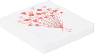 Serviette Lovely in Rosa/Weiß