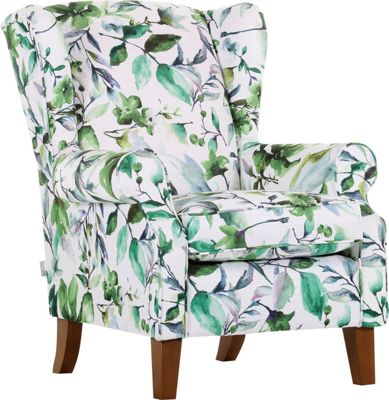 Sessel in Grün/Weiß