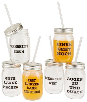 Trinkglas BBQ in verschiedenen Motiven