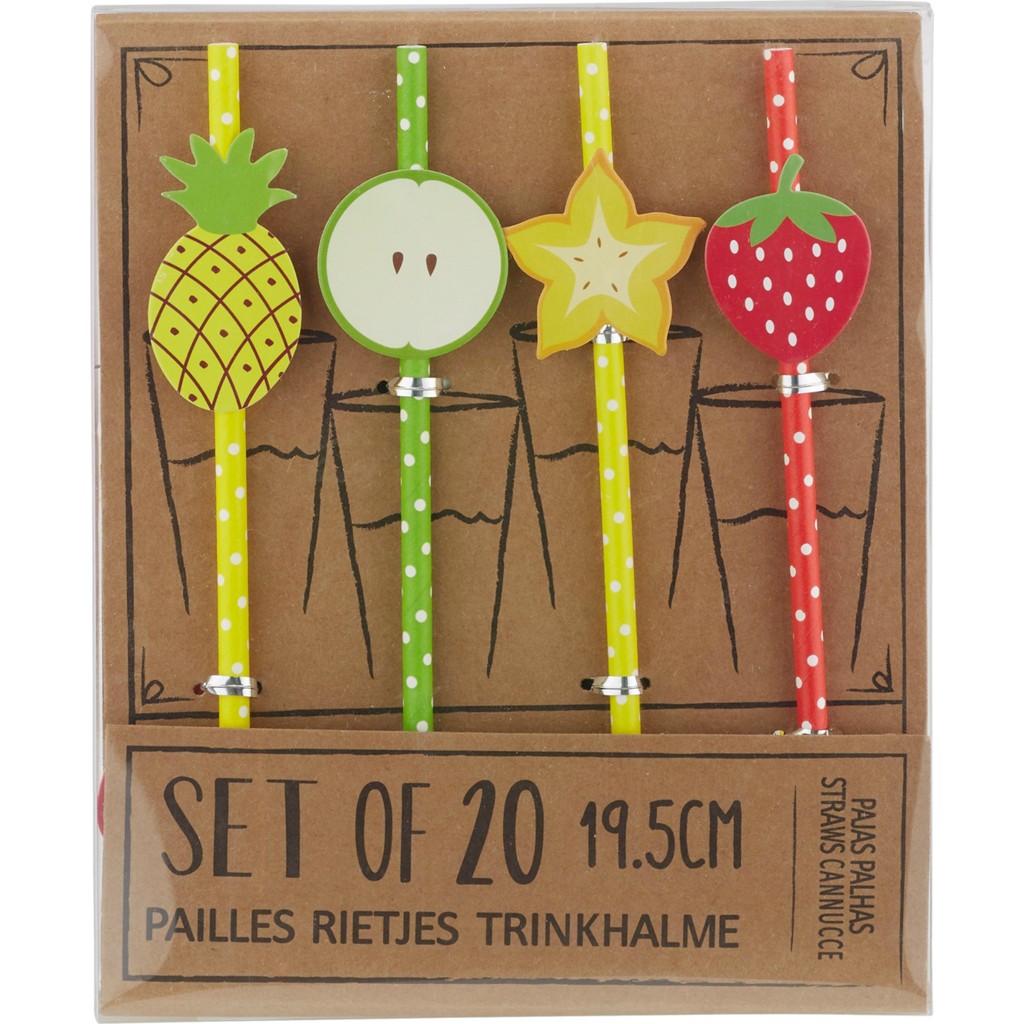 Trinkhalm in verschiedenen Motiven