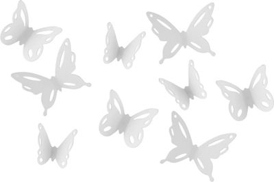 Wanddeko Butterfly II in Weiß