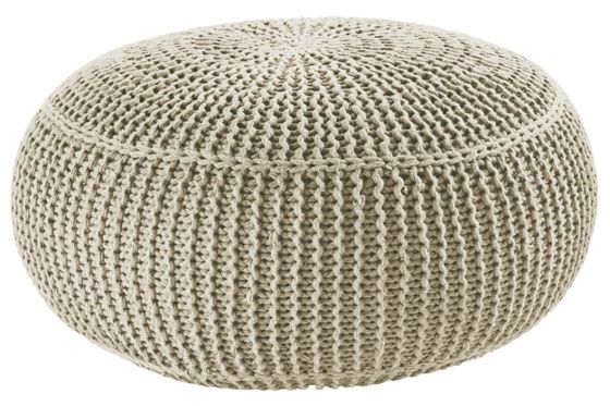 Xxl pouf martin in natur ca. d:65cm kissen wohntextilien ...